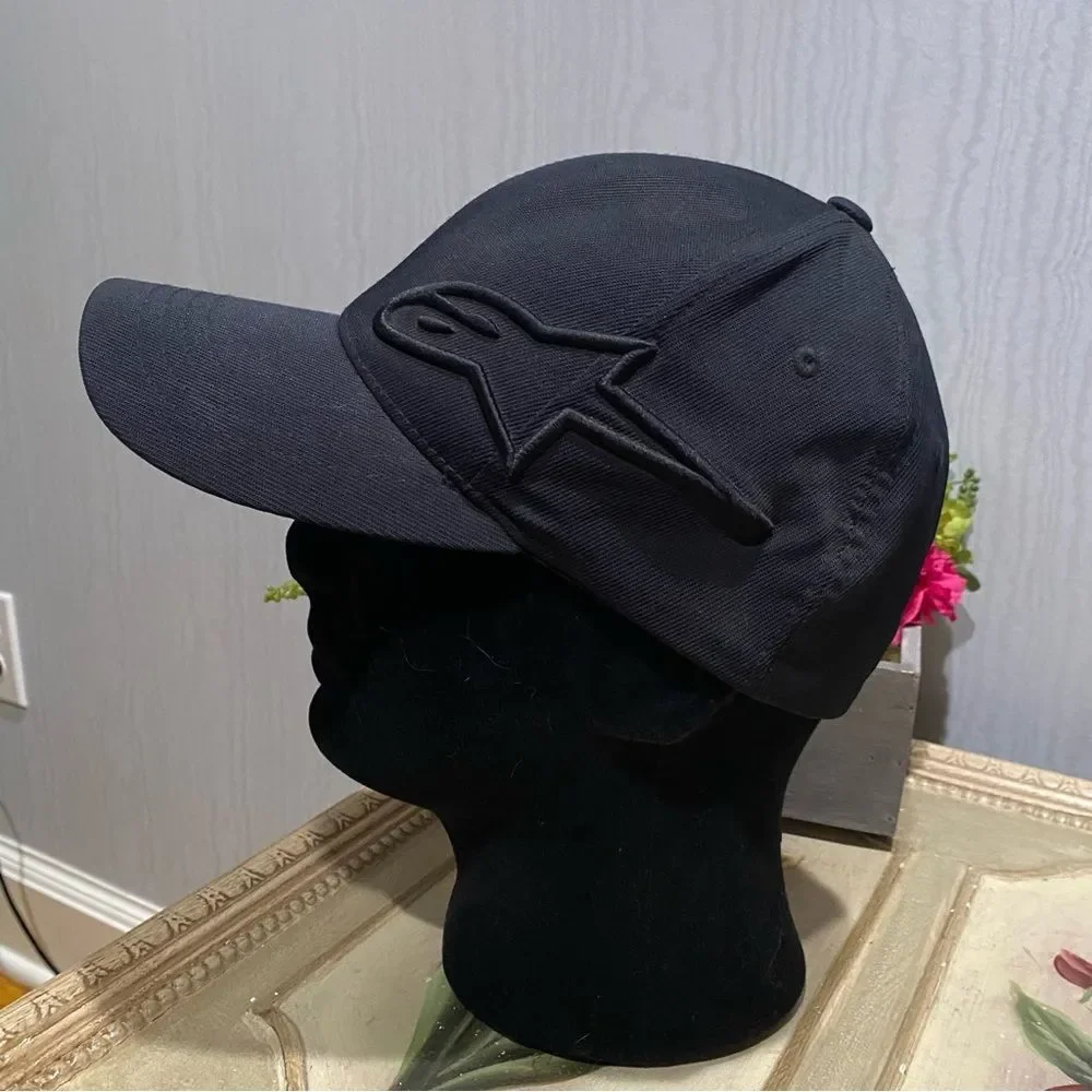 Alpinestars Vintage Flex Fit Black Cap Unisex Sz S/M